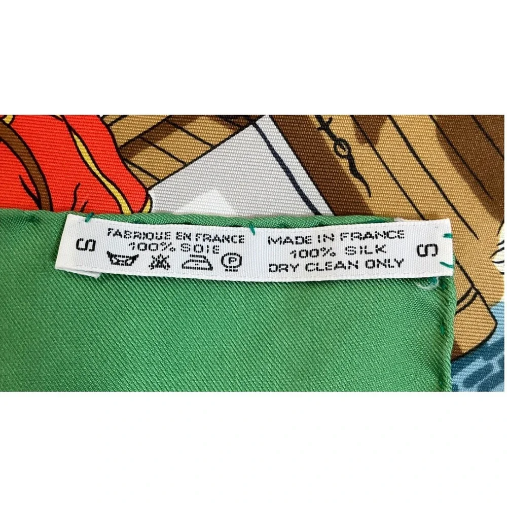 Hermès Carré Ecuries Silk Scarf Stables‎ Green Equestrian Horse Stalls Heritage